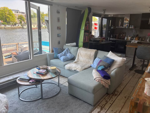 This is the living area (living room, kitchen, eating area)